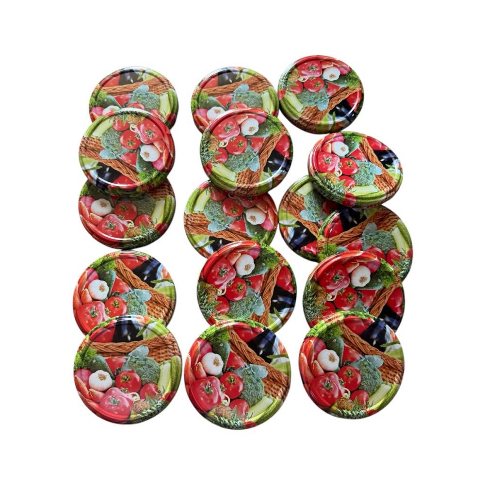 Capac borcan 82 mm legume, pentru borcan sticla 720 ml, set 40 capace Capac borcan 82 mm legume, pentru borcan sticla 720 ml, set 40 capace