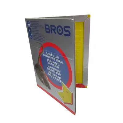 Capcana soareci cu lipici pe carton, tip carte Bros