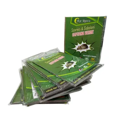 Set 10 x capcana soareci cu lipici pe carton, tip carte