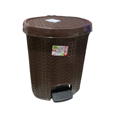 Cos gunoi (pubela plastic) 10 litri maro, impletit