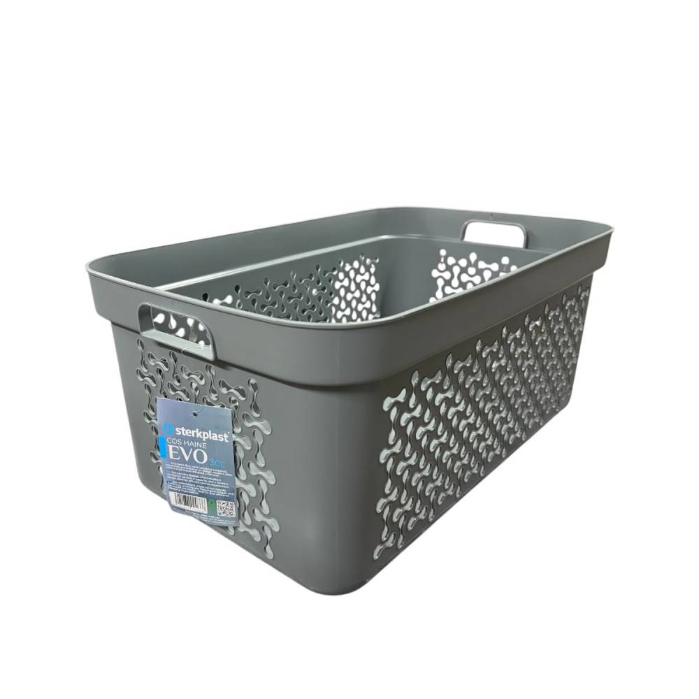 Cos rufe Evo, plastic, gri, 30 L Cos rufe Evo, plastic, gri, 30 L