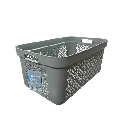 Cos rufe Evo, plastic, gri, 30 L