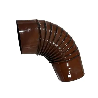 Cot burlan evacuare fum D 130 mm, 90 grade, maro