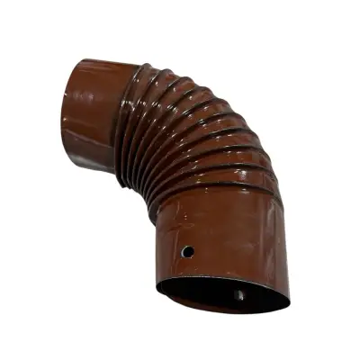Cot burlan soba diametru 120 mm, 90 grade, maro
