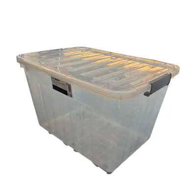 Cutie depozitare plastic cu capac si roti 72 litri, Tidy