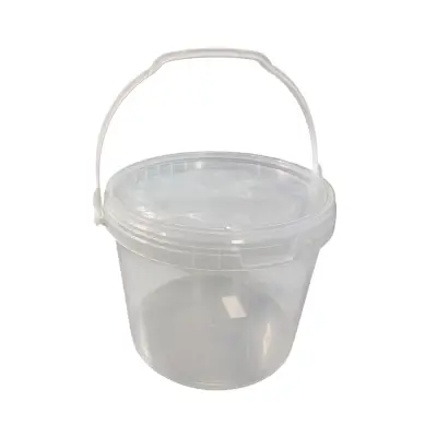 Galeata alimentara 5L, capac sigilabil, transparenta