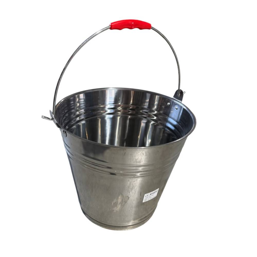 Galeata inox 12 litri cu maner Galeata inox 12 litri cu maner
