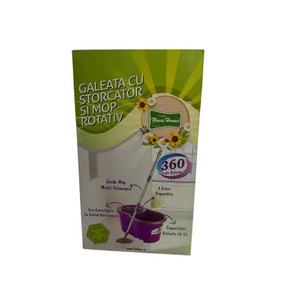 Galeata mop rotativ + storcator 16 L, Nova Home