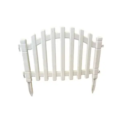 Gard decorativ din plastic pentru flori Alb, 56x40x2.5cm