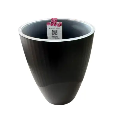 Ghiveci orhidee cu masca din plastic, negru, D13