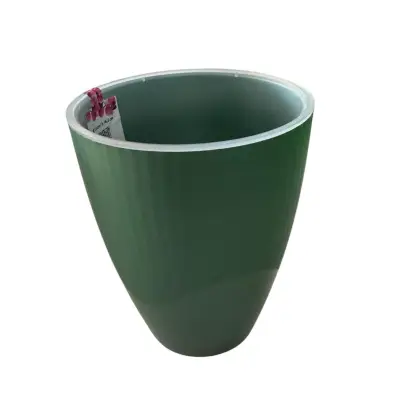 Ghiveci orhidee cu masca din plastic, verde, D13