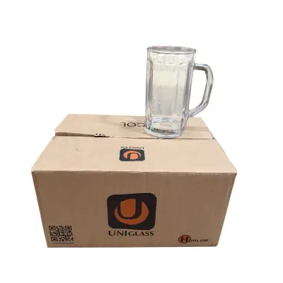 Halba bere 400 ml, transparenta, set 6 bucati