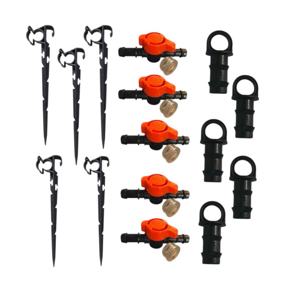 Kit irigare prin picurare 200 accesorii (furtun) Kit irigare prin picurare 200 accesorii (furtun)