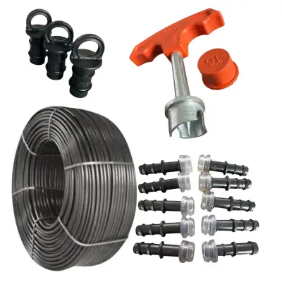Furtun picurare (tub) 100cm/400m, 81piese + 40 start conectori