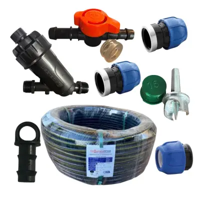 Sistem irigare prin picurare (furtun) 20cm/100m, 36 piese