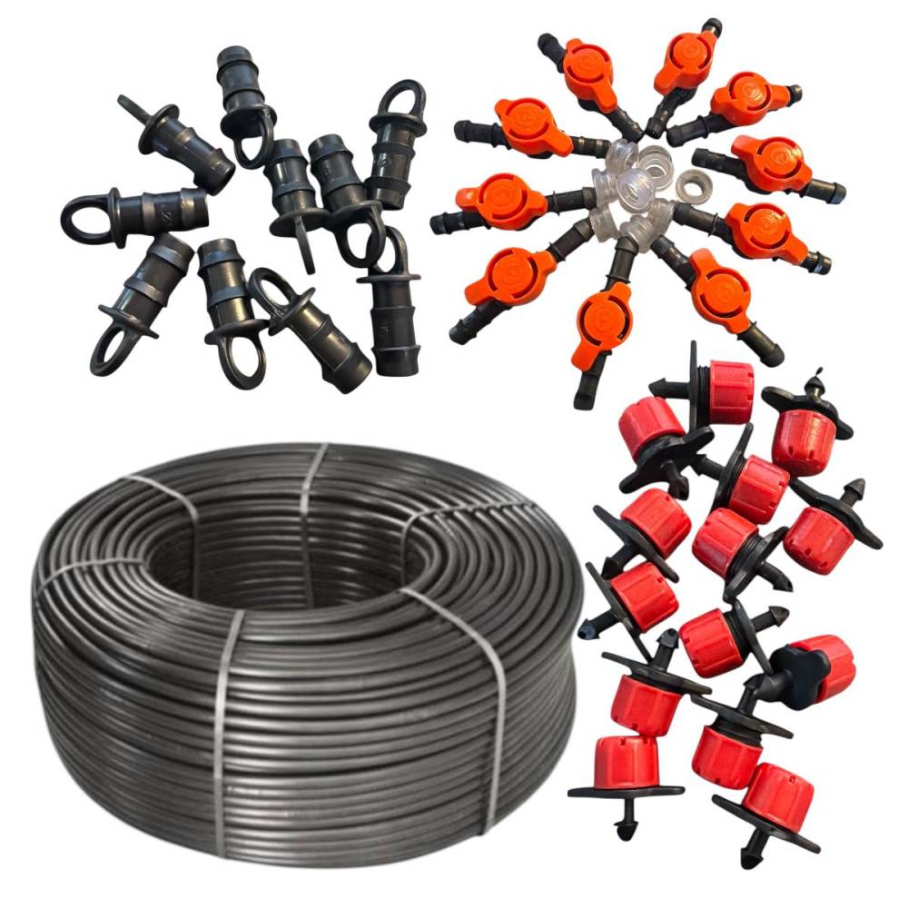 Sistem furtun picurare (tub) orb 400m cu 520 accesorii Sistem furtun picurare (tub) orb 400m cu 520 accesorii