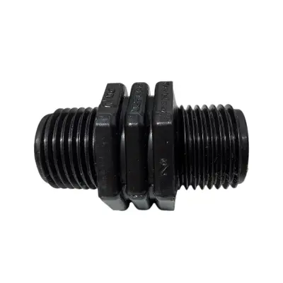 Niplu compresiune egal PEHD, 1 1/2 filet exterior