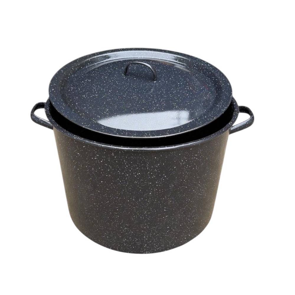 Oala Emailata cu capac 30 L neagra , 36 cm Oala Emailata cu capac 30 L neagra , 36 cm
