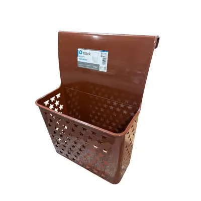 Cos suspendat plastic (organizator) usa dulap, maro