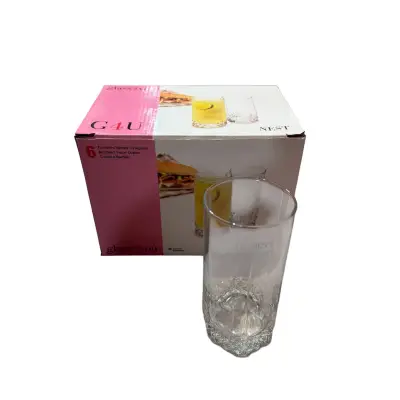 Set 6 pahare apa 290 ml, din sticla