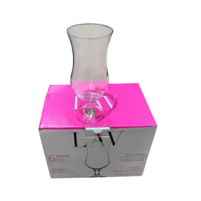 Pahare frappe (bere), 390 ml, cu picior, 6 bucati