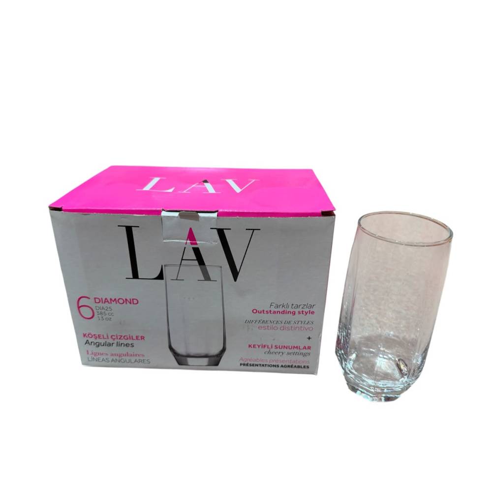 Pahare sticla 385 ml, pentru apa, 6 bucati Pahare sticla 385 ml, pentru apa, 6 bucati