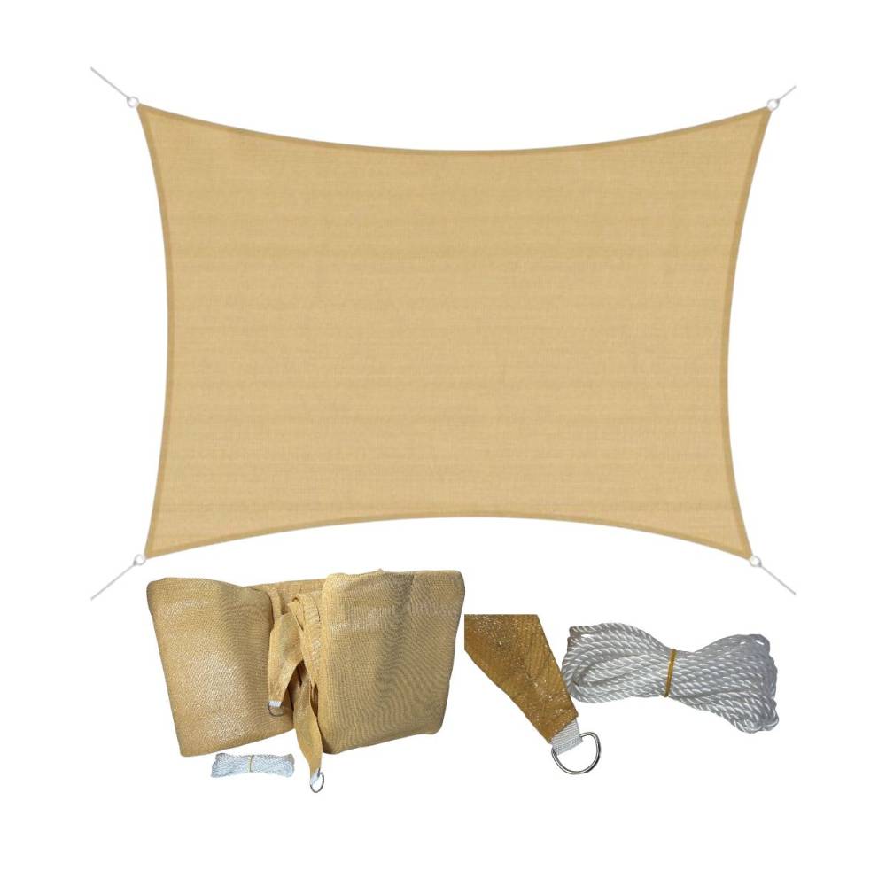 Prelata umbrire terasa, protectie solara 4 x 8 m bej (copertina parasolar gradina) Prelata umbrire terasa, protectie solara 4 x 8 m bej (copertina parasolar gradina)