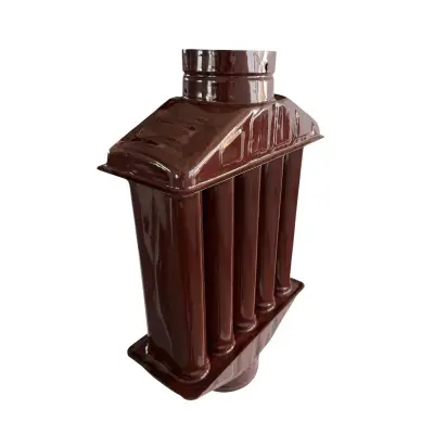 Recuperator caldura 120 mm, tabla emailata, maro
