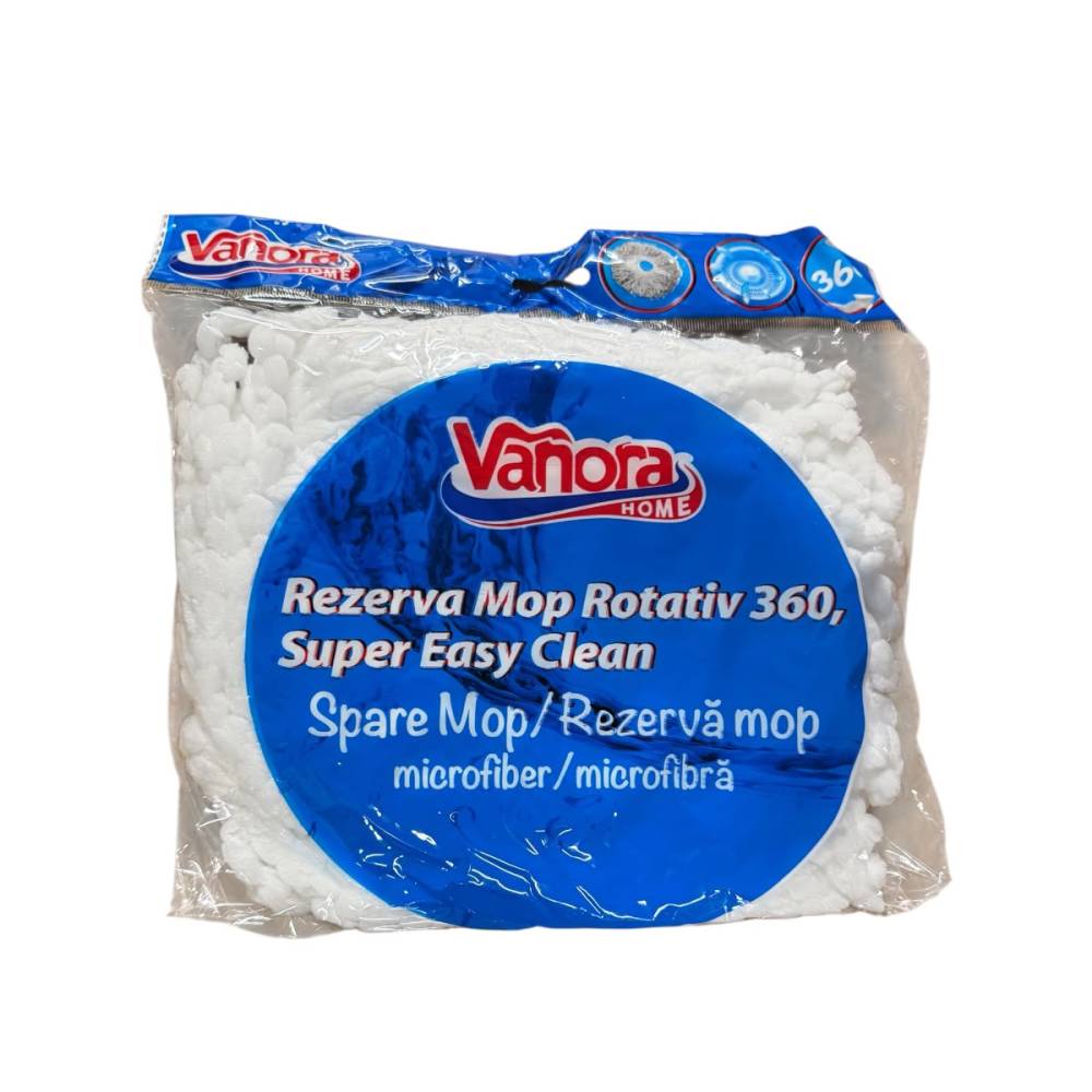 Rezerva microfibra mop rotativ, Vanora, 360 grade Rezerva microfibra mop rotativ, Vanora, 360 grade