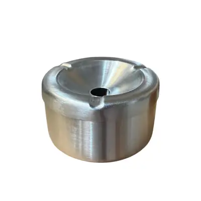 Scrumiera din inox D 10cm, cu capac