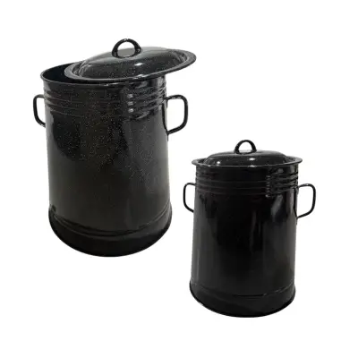 Set 2 bucati garnita emailata 10 si 20 L