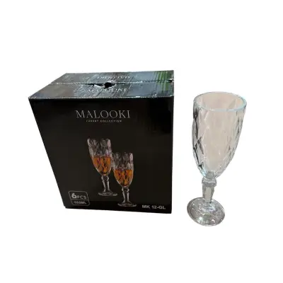 Pahare cu picior pentru sampanie, 165 ml, 6 bucati