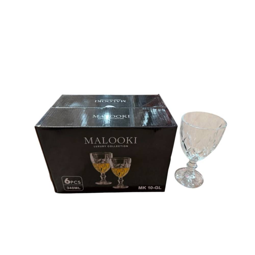 Pahare sticla cristal, 340 ml, cu picior, set 6 bucati Pahare sticla cristal, 340 ml, cu picior, set 6 bucati