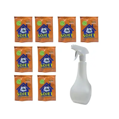 Set 8 x solutie muste exterior, insecticid 10 g + pulverizator 1 litru