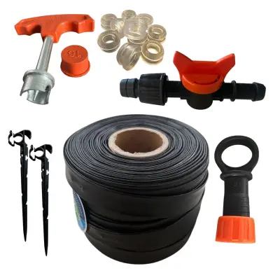 Sistem picurare banda 20 cm / 100m, 2.2 l/h, 76 accesorii