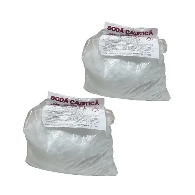 Set 2 x soda caustica pentru desfundat tevi, Hidroxid de sodiu 1 kg
