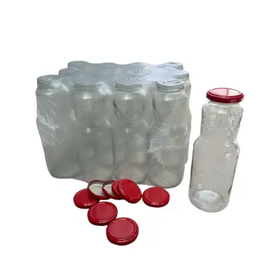 Sticla 720 ml (sticla de sticla) cu capac, set 12 bucati