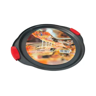 Tava pizza (copt) cu manere, 33x2.2 cm