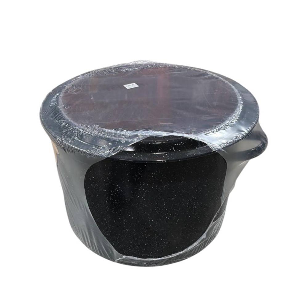 Oala Emailata cu capac 30 L neagra , 36 cm Oala Emailata cu capac 30 L neagra , 36 cm