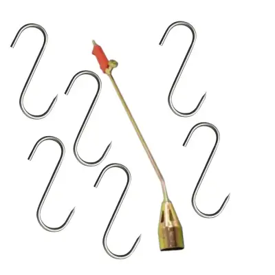 Set Arzator porc  + Carlig macelarie 15 cm, 10 buc/set