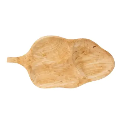 Platou din lemn de arin 52x26cm, frunza