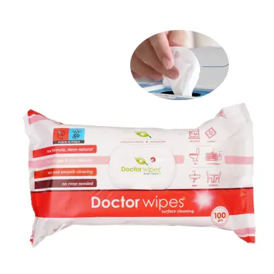 Servetele cu bicarbonat si otet (umede), Doctor Wipes, 100 buc