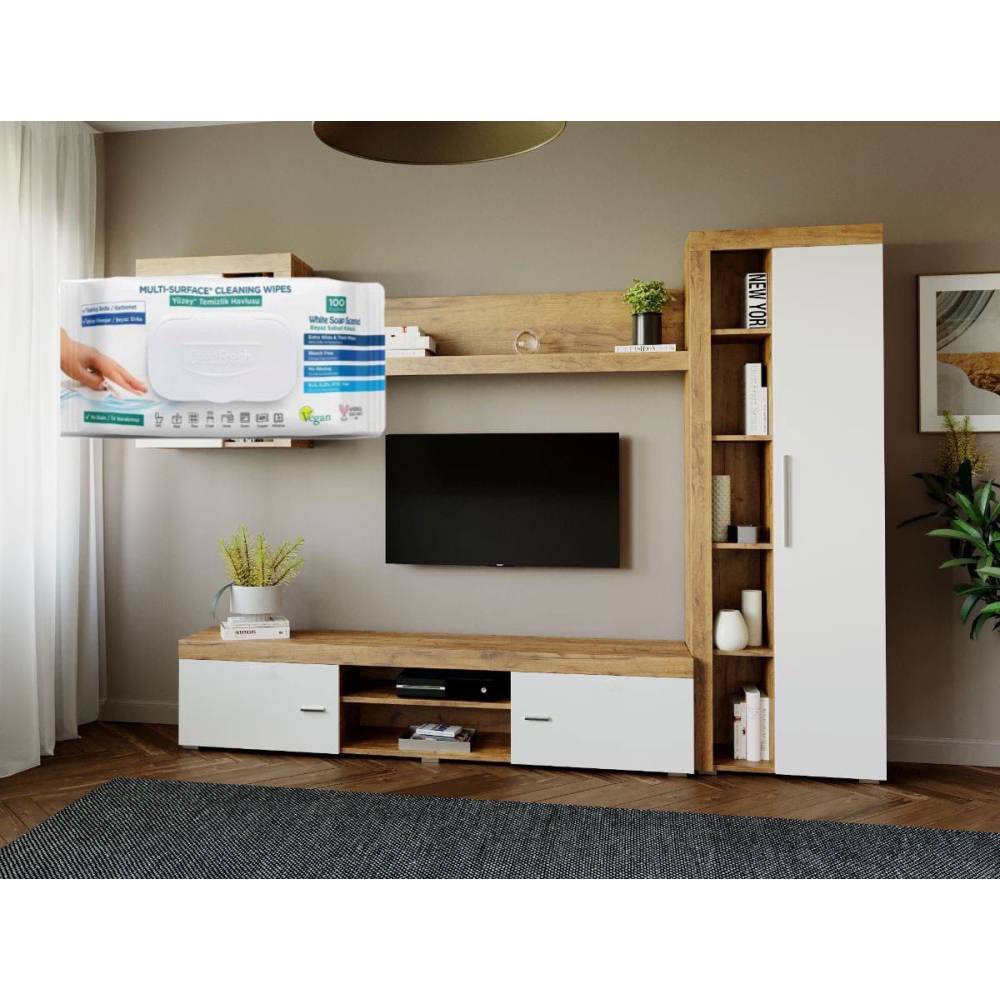 Set servetele umede multisuprafete cu Bicarbonat si otet, 2 buc/set Set servetele umede multisuprafete cu Bicarbonat si otet, 2 buc/set