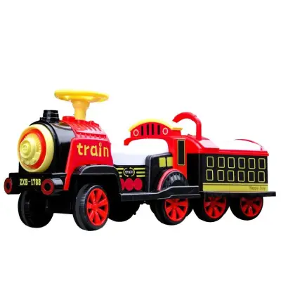 Masinuta pentru copii 1-6 ani, 2 persoane, cu lumini, sunete, Model Trenulet