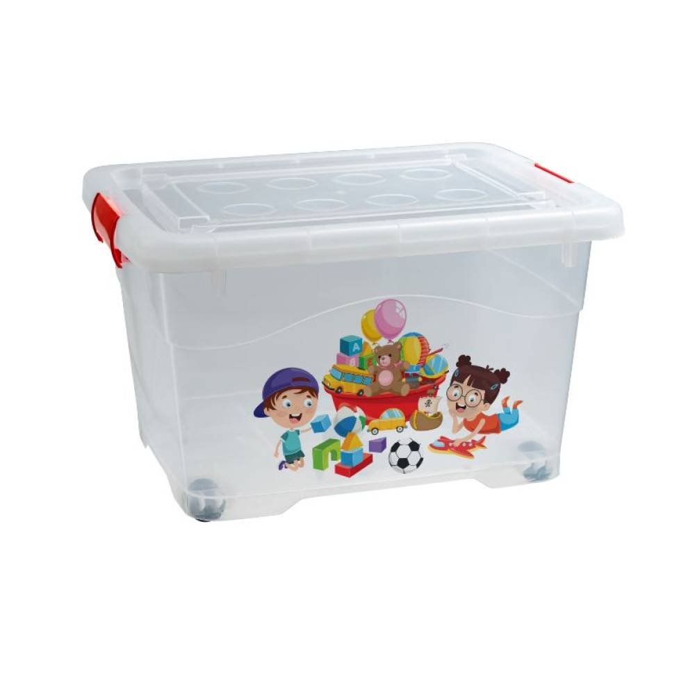 Cutie depozitare plastic cu roti 35 litri, rezistenta Cutie depozitare plastic cu roti 35 litri, rezistenta