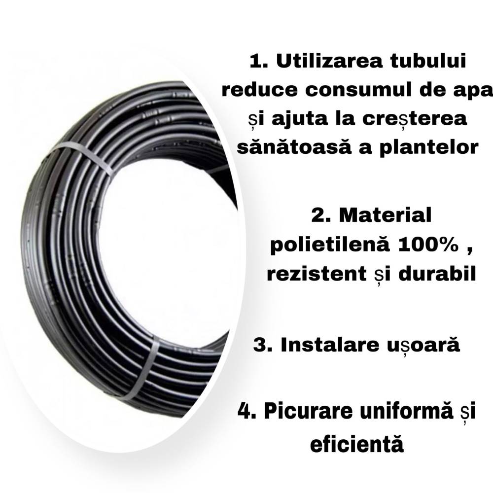 Furtun picurare (tub) 20cm , 100m lungime Furtun picurare (tub) 20cm , 100m lungime