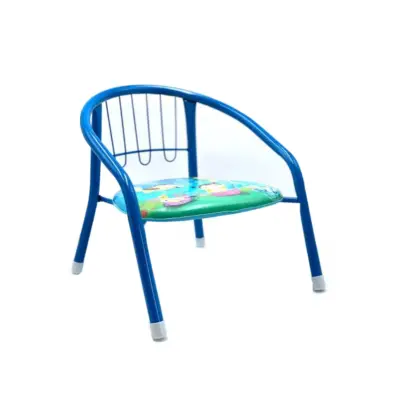 Scaun copil metalic albastru, cu burete