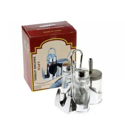 Solnita sare si piper 3 piese, plastic