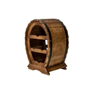 Suport 4 sticle de vin 43cm, din lemn de brad 