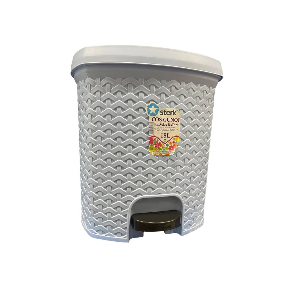 Cos de gunoi cu pedala 5 L, Gri deschis Cos de gunoi cu pedala 5 L, Gri deschis